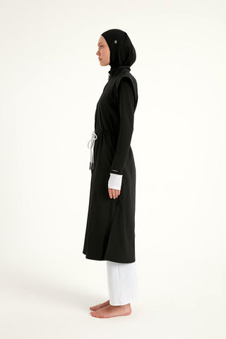Black Full Coverage Islamic Swimwear Burkini Set M2501-2 - Glamourous Grace