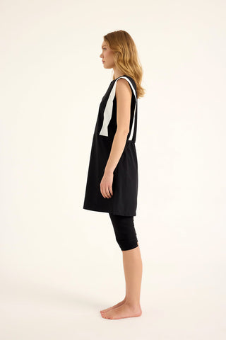 Marina Black Modest Half-Coverage Swimsuit - H2511 - Glamourous Grace