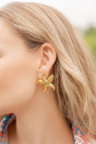 Marina Starfish Stud Earring - 18k Gold Plated - Glamourous Grace