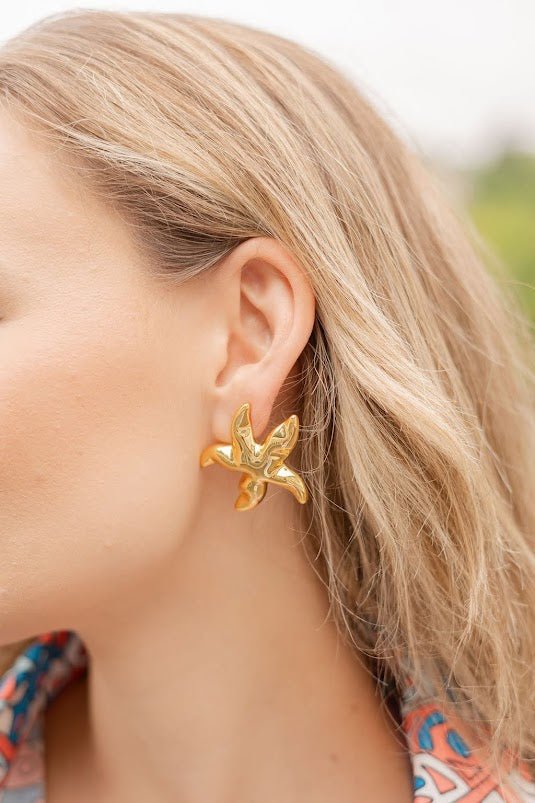 Marina Starfish Stud Earring - 18k Gold Plated - Glamourous Grace