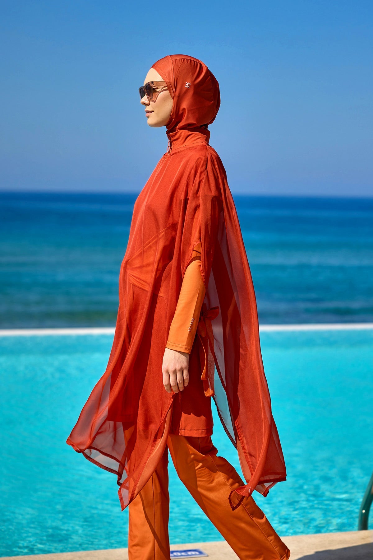 Marina Orange Silky Pareo – P2516-2 - Glamourous Grace