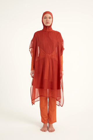 Marina Orange Silky Pareo – P2516-2