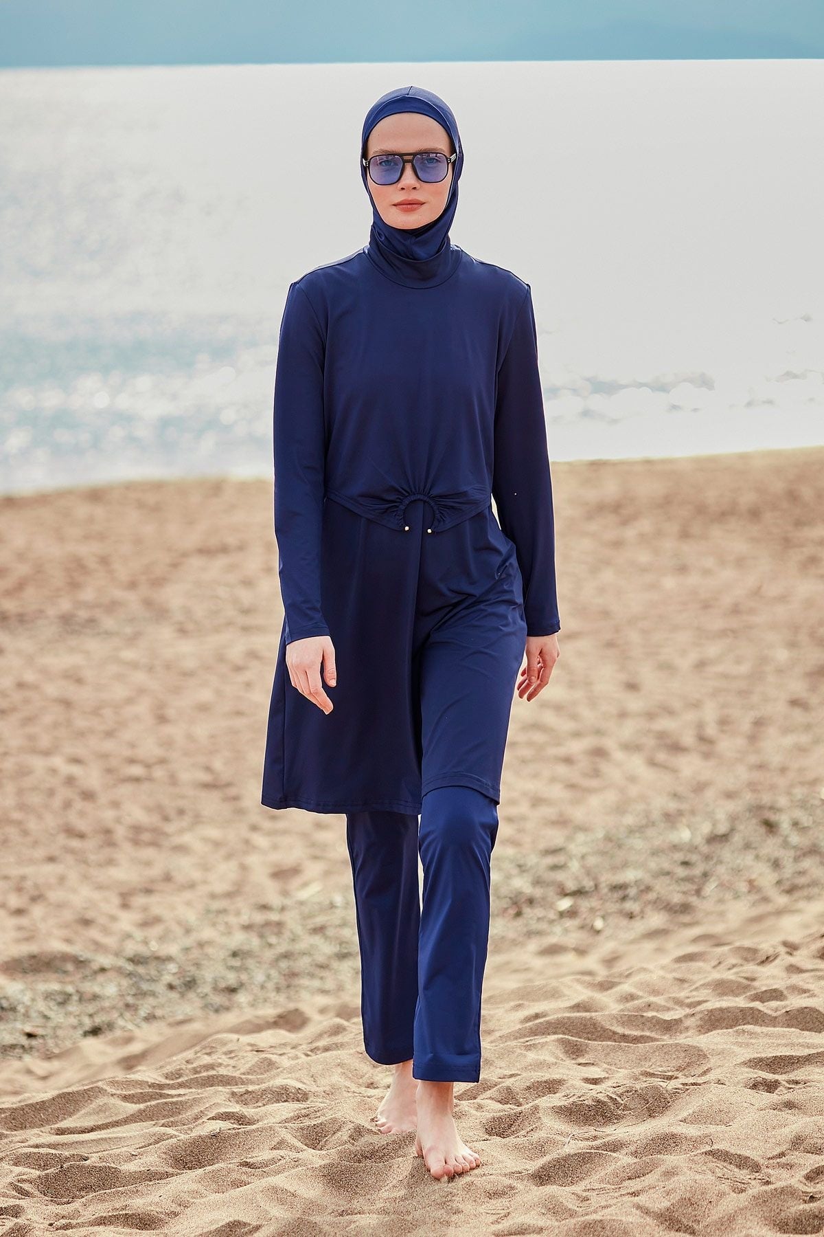 Lycra Navy Burkini Modest Swimwear M2462 - Glamourous Grace