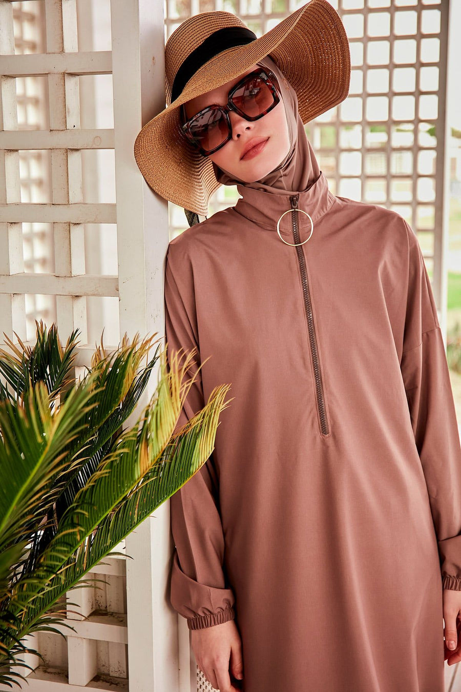 Woven Mink Burkini Modest Swimwear-M2405 - Glamourous Grace