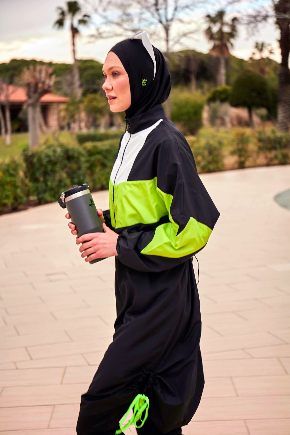 Woven Black Burkini Modest Swimwear M2421 - Glamourous Grace