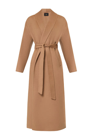 Marley Double Face Cashmere Wool Classic Overcoat in Camel