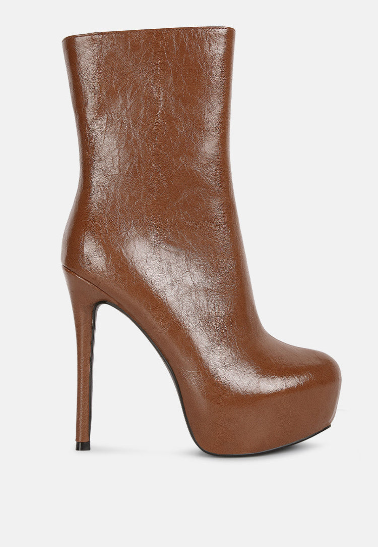 Marsha High Platform Stiletto Ankle Boots - Glamourous Grace