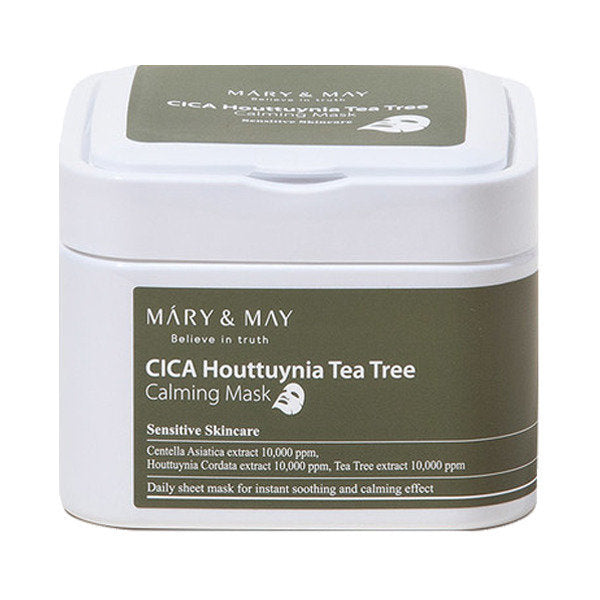 [MARY & MAY] CICA Houttuynia Tea Tree Calming Mask Sheets 30 Sheets - Glamourous Grace