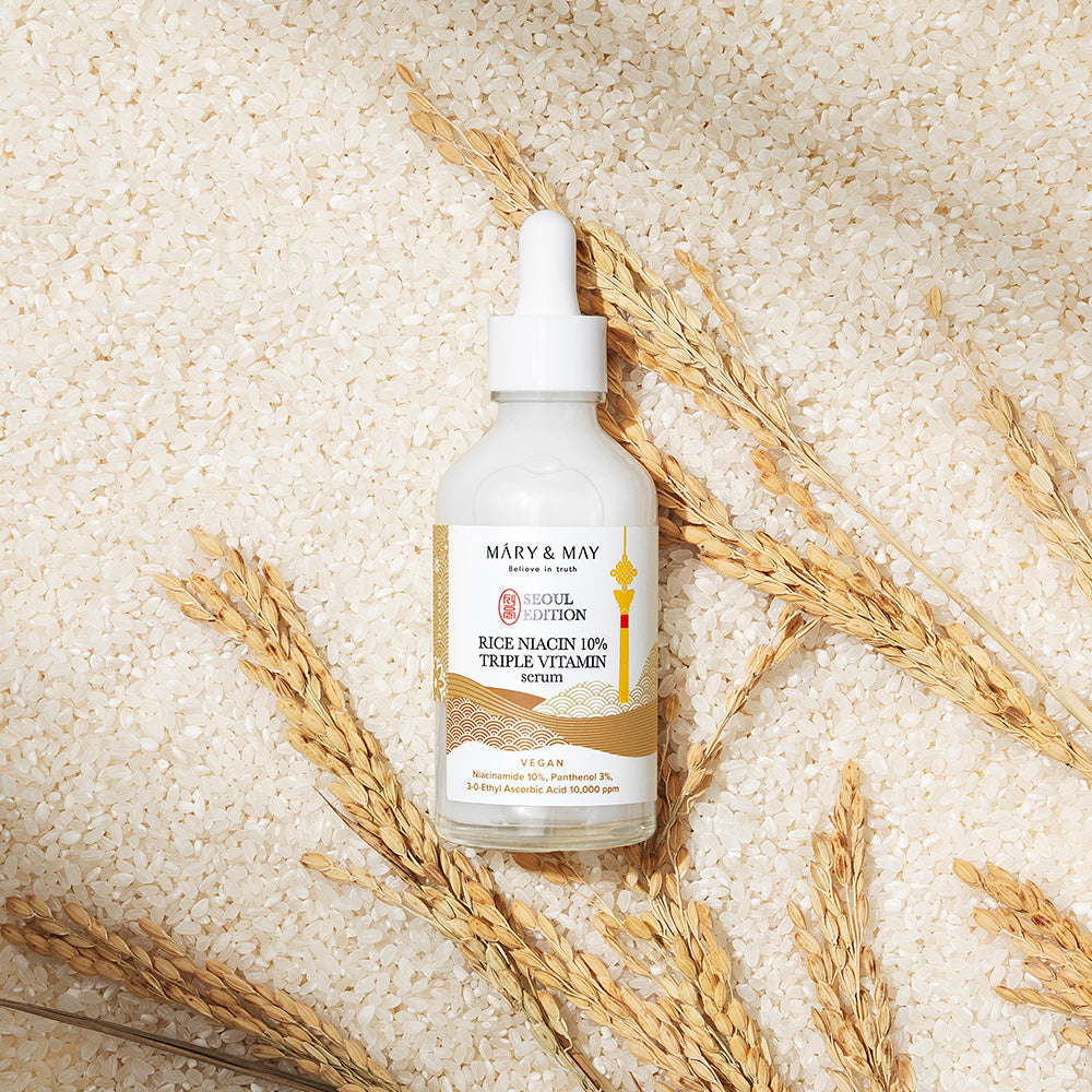 [MARY & MAY] Rice Niacin 10% Triple Vitamin Serum 80ml - Glamourous Grace