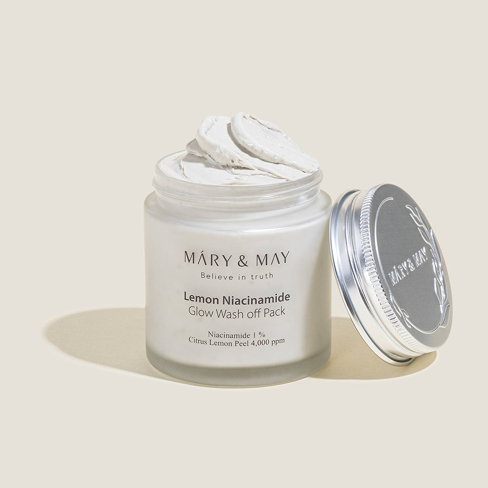 [MARY & MAY] Vegan Lemon Niacinamide Glow Wash off Pack 125g - Glamourous Grace