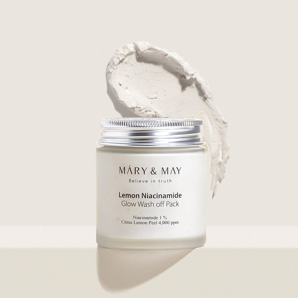 [MARY & MAY] Vegan Lemon Niacinamide Glow Wash off Pack 125g - Glamourous Grace