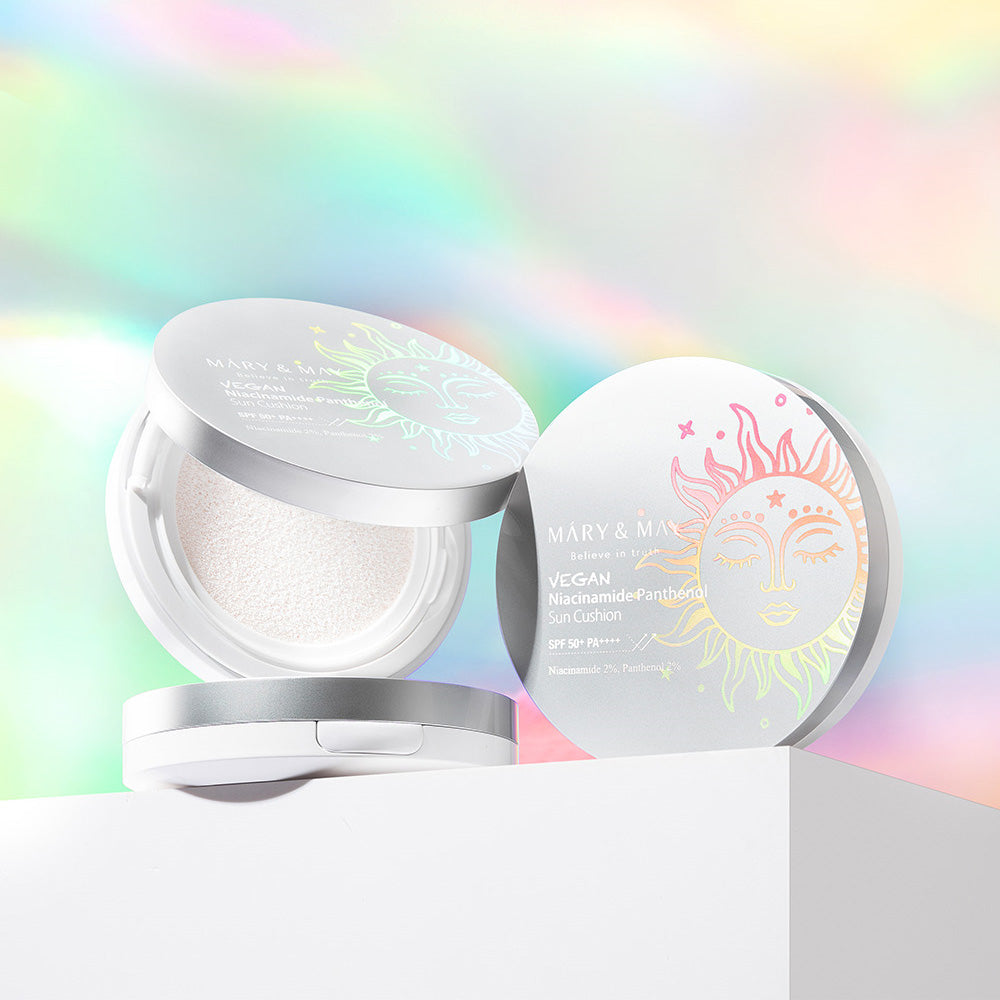 [MARY & MAY] Vegan Niacinamide Panthenol Sun Cushion SPF50+ PA++++ 25g - Glamourous Grace