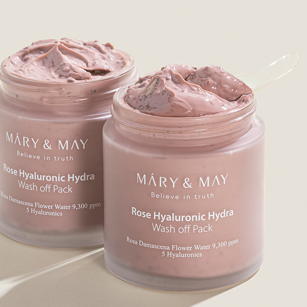 [MARY & MAY] Vegan Rose Hyaluronic Hydra Wash off Pack 125g - Glamourous Grace