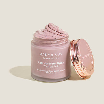 [MARY & MAY] Vegan Rose Hyaluronic Hydra Wash off Pack 300g - Glamourous Grace