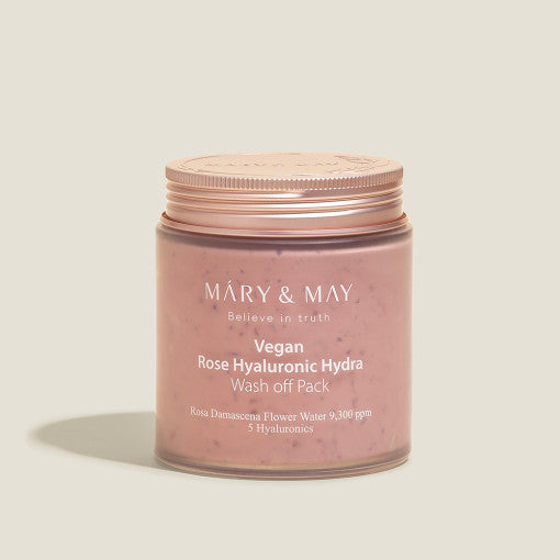 [MARY & MAY] Vegan Rose Hyaluronic Hydra Wash off Pack 300g - Glamourous Grace