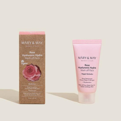 [MARY & MAY] Vegan Rose Hyaluronic Hydra Wash off Pack 30g - Glamourous Grace