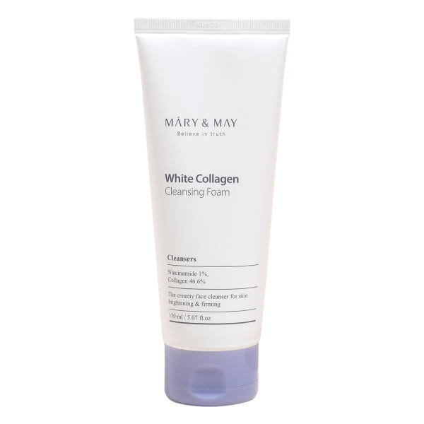 [MARY & MAY] White Collagen Cleansing Foam 150ml - Glamourous Grace