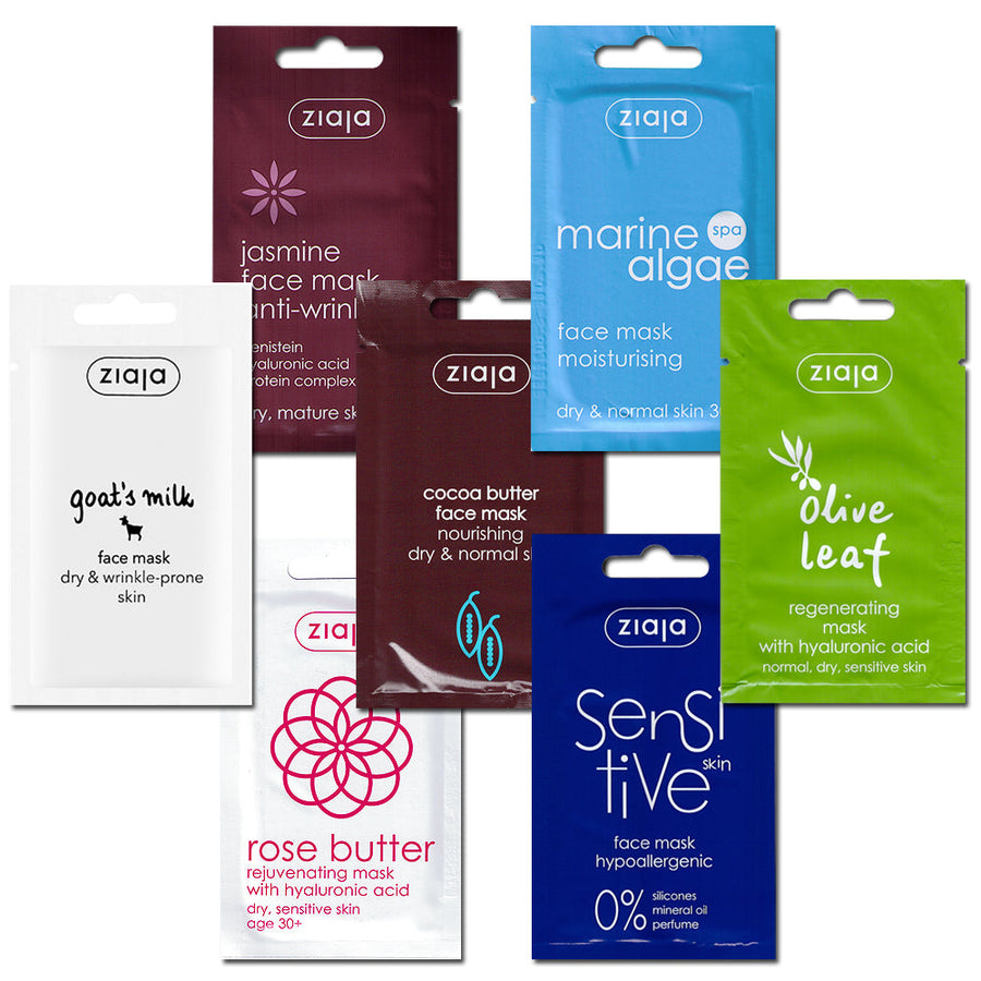 Face Mask: Sample Pack (1 of each, total 7) - Glamourous Grace