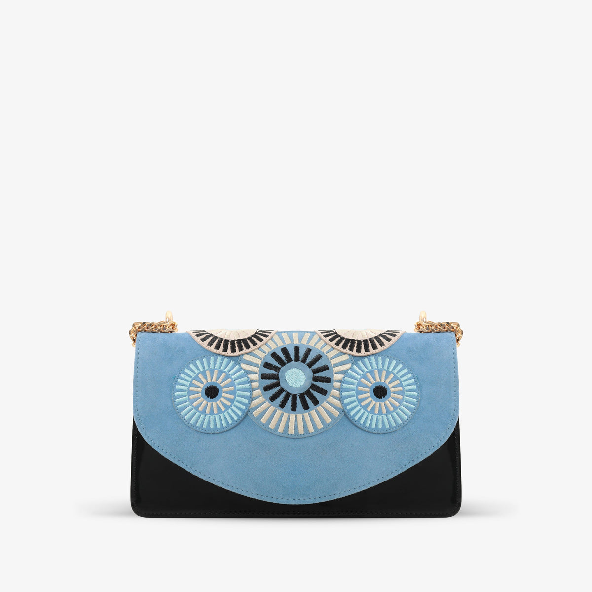 The Parama Blue Suede Leather Handbag