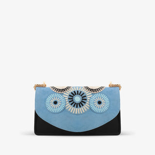 The Parama Blue Suede Leather Handbag