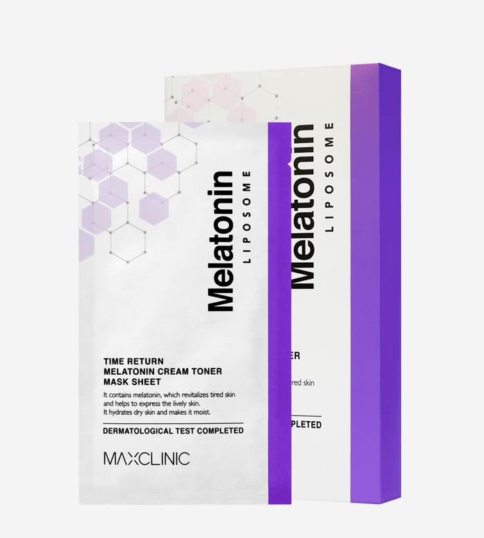 MAXCLINIC Time Return Melatonin Cream Toner Mask 27ml X 5ea - Glamourous Grace