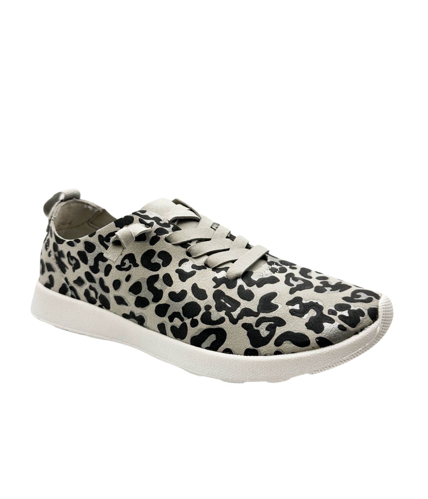 Mayo Sneaker in Light Grey Leopard - Glamourous Grace