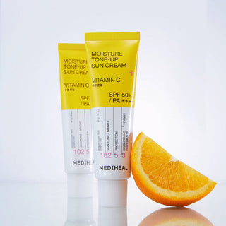 MEDIHEAL MEDIHEAL Moisture Tone-Up Sun Cream Vitamin C 50ml (SPF 50+, PA++++) - Glamourous Grace
