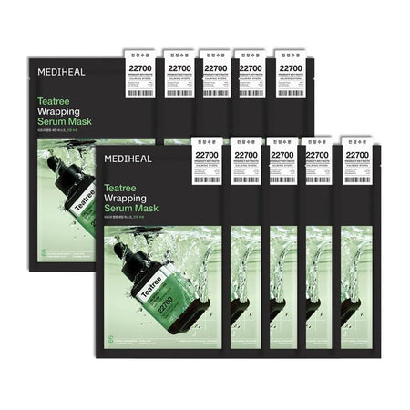 MEDIHEAL Teatree Wrapping Serum Mask 25ml X 10ea - Glamourous Grace