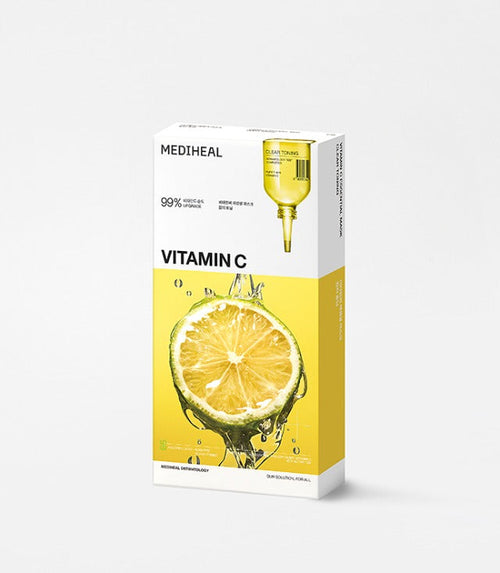 MEDIHEAL Vitamin C Essential Mask Clear Toning 24ml X 10ea - Glamourous Grace