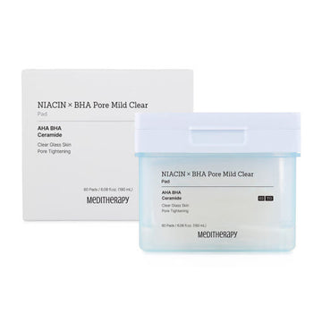 MEDITHERAPY NIACIN X BHA Pore Mild Clear Pad 180ml/60ea - Glamourous Grace