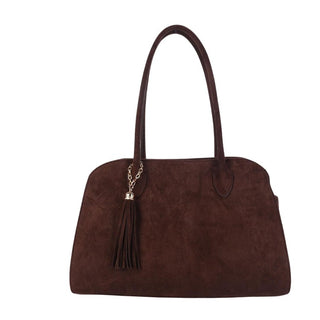 Megan -  Faux Suede Medicine Bag - Glamourous Grace