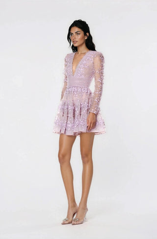 Megan Mini Dress – Lavender - Glamourous Grace