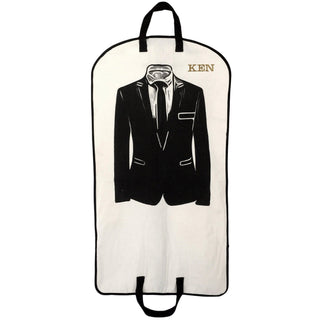 Men's Suit Garment Bag with Pocket – Cream - Glamourous Grace