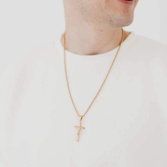 Luca L'uomo Mens Collection Cross Necklace - Glamourous Grace