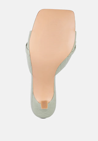 Mermaid Quilted Metallic Chain Embellished Sandals