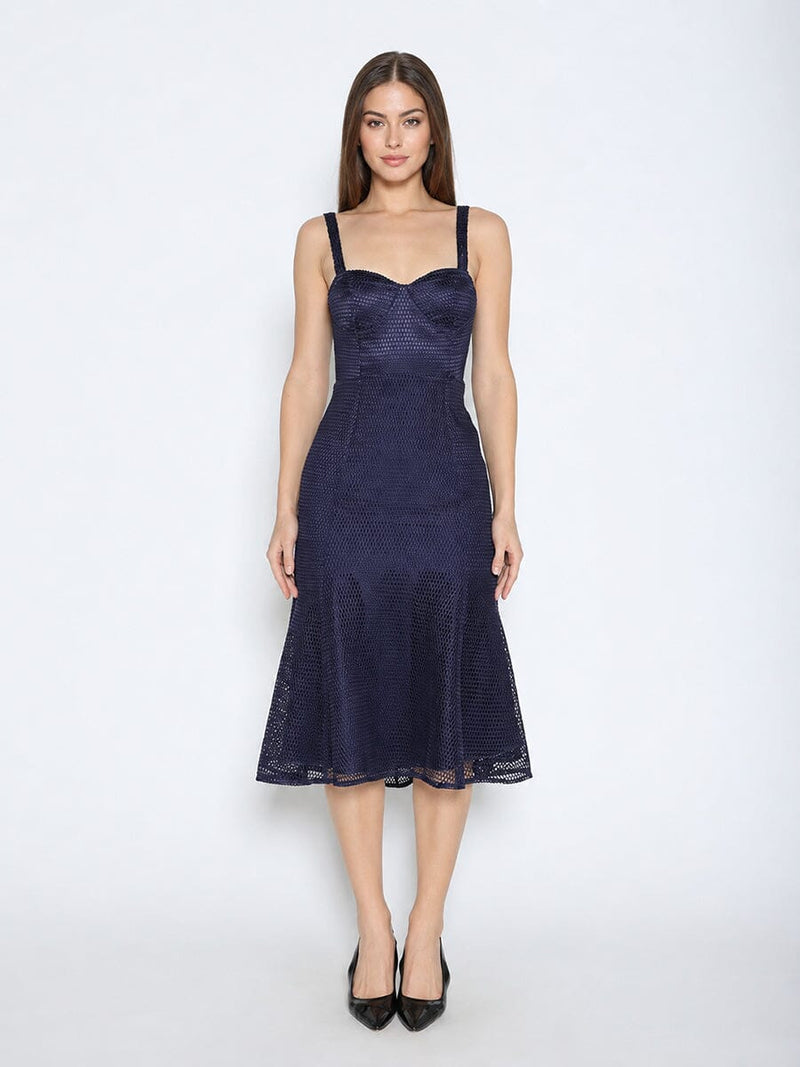 Mesh Sleeveless Mermaid Bodycon Dress - Glamourous Grace