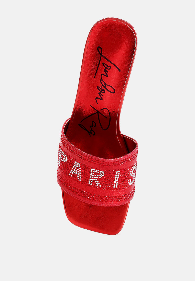 Messels Rhinestone Embellished Paris Sandals - Glamourous Grace