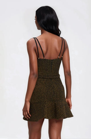 Metallic Knit Mini Dress – Black - Glamourous Grace