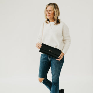 The Evening Metallic Clutch Crossbody Bag
