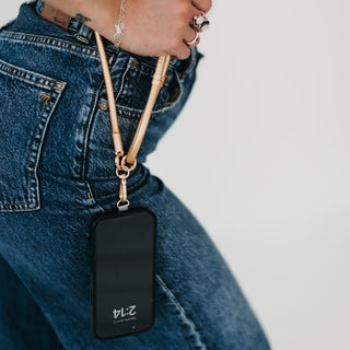 Metallic Phone Holder Crossbody Strap
