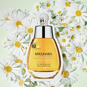 MIGUHARA 2 Step Whitening Mask Pack Origin 1.7ml + 25ml - Glamourous Grace