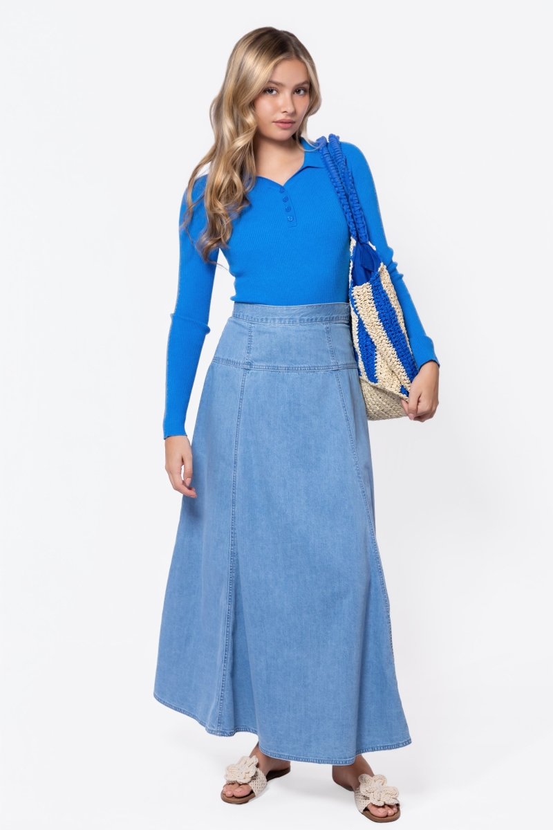Mika Skirt (Blue) - Glamourous Grace