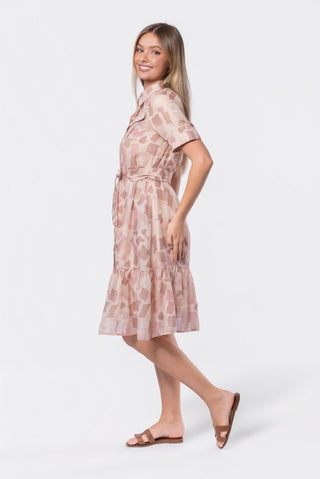 Miley Dress (Pink/Khaki)