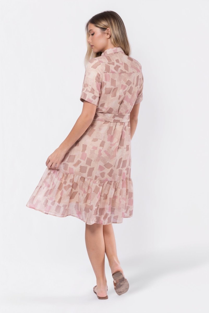 Miley Dress (Pink/Khaki) - Glamourous Grace