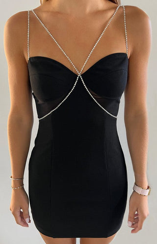 Size XS, Millionaire Mini Dress - Black Homecoming Dress - FINAL SALE - Glamourous Grace