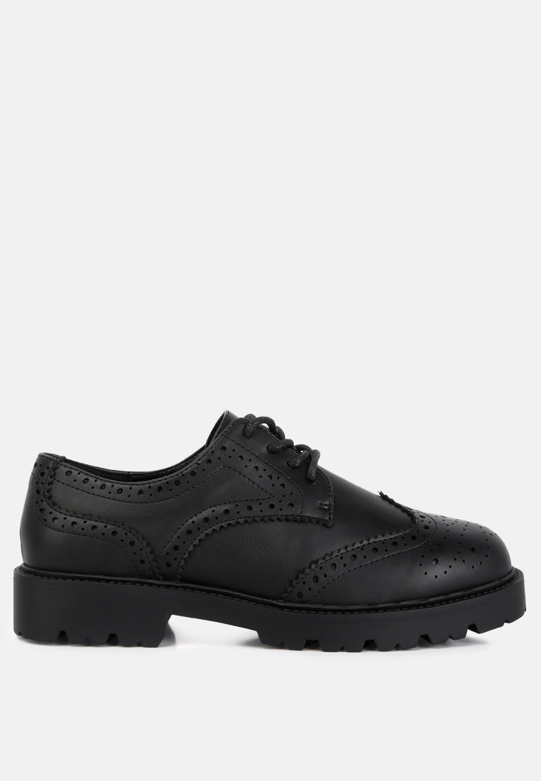 Milou Lug Sole Derby Shoes - Glamourous Grace