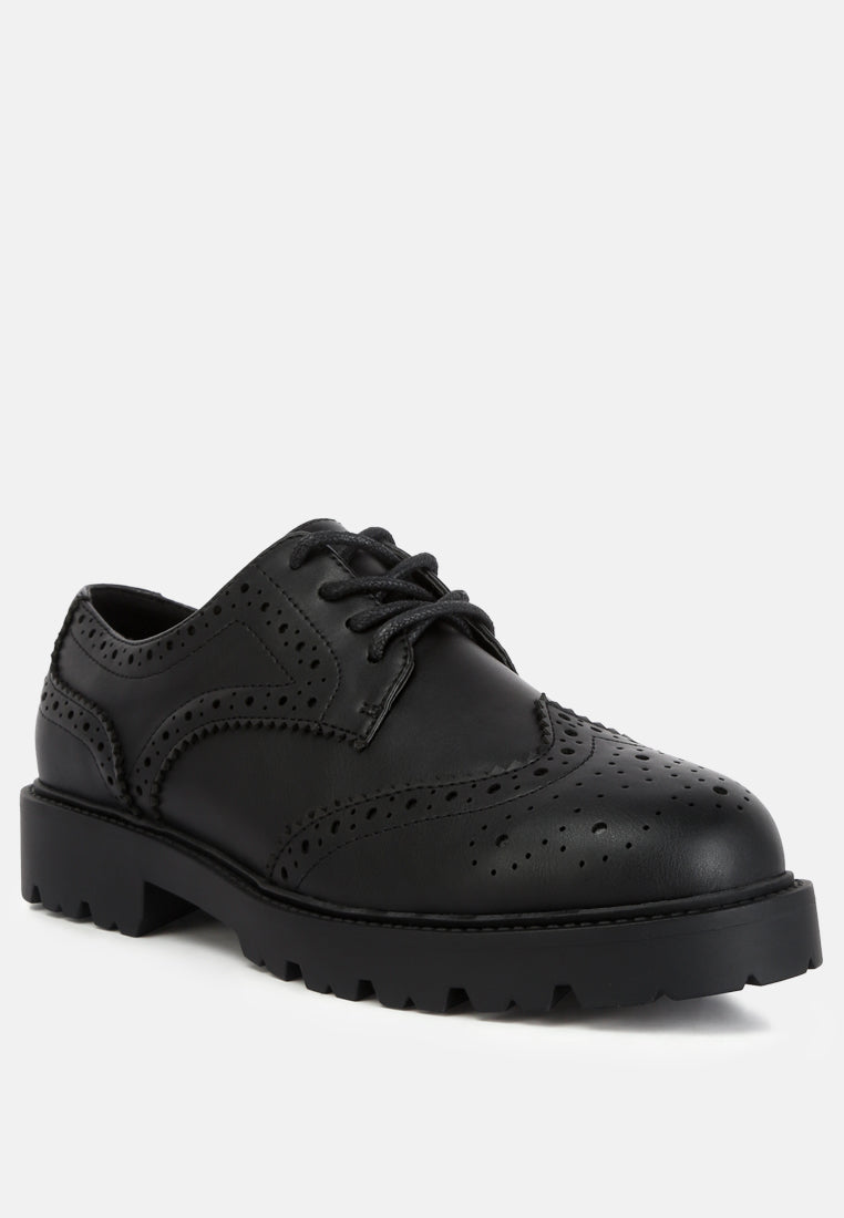 Milou Lug Sole Derby Shoes - Glamourous Grace