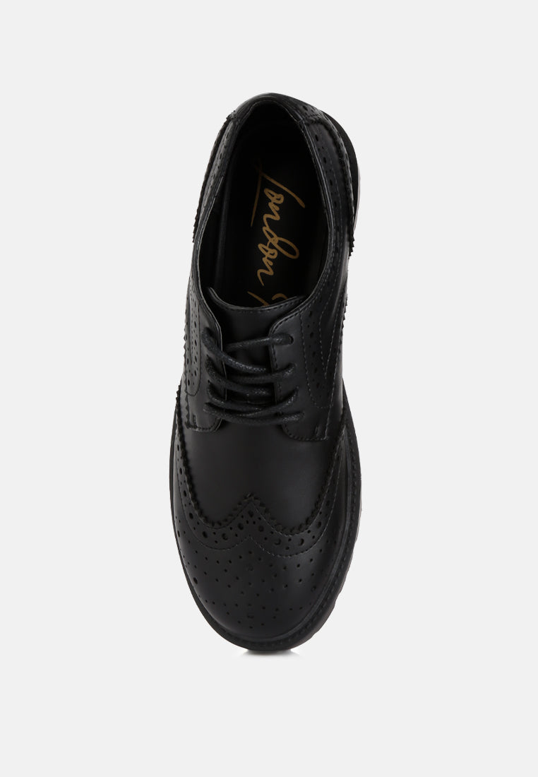Milou Lug Sole Derby Shoes - Glamourous Grace