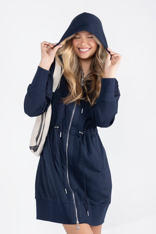 Mina Dress 37" (Navy)