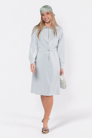 Mina Half Zip Dress 42" (Mint)